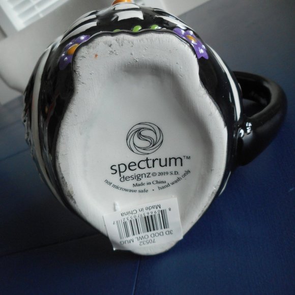 3D Day of the Dead Owl Mug, Spectrum Designz, New - Picture 5 of 5